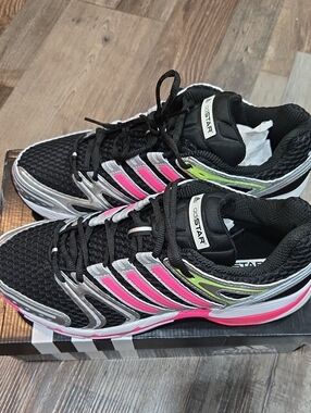 Women's Adidas Adistar Black Pink Running Shoes
